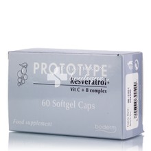 Boderm Prototype Resveratrol Vitamin C+B - Αντιοξειδωτικό, 60 caps