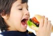 Children eat junk food