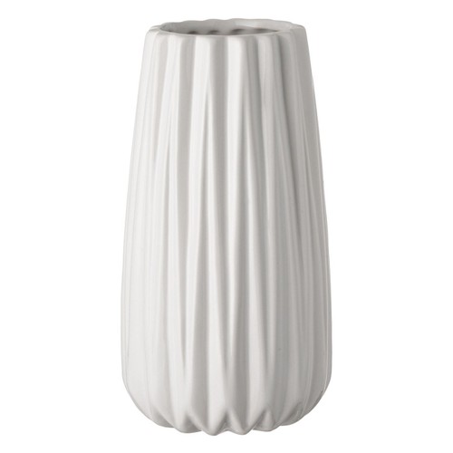 Vazo qeramike e bardhë, 12x12x18.8 cm