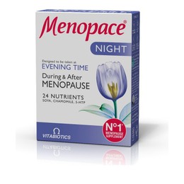 Vitabiotics Menopace Night, Συμπλήρωμα για τα Συμπτώματα της Εμμηνόπαυσης 30tabs