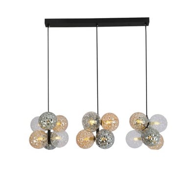 Pendant Light 18xG9 Bar With Embossed Balls