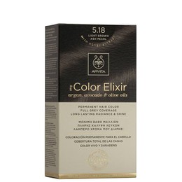 Apivita My Color Elixir 5.18 Βαφή Μαλλιών Καστανό Ανοιχτό Σαντρέ Περλέ