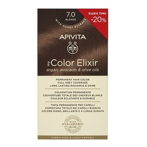 APIVITA Βαφή μαλλιών color elixir N7.0 ξανθό SPECI