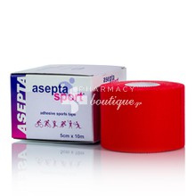 Asepta Sport Tape (5cm x 10m) - Κόκκινη, 1τμχ.