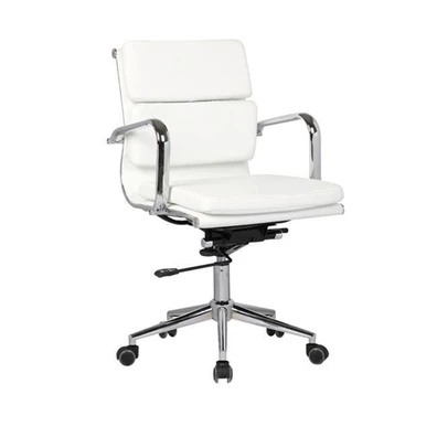 Desk Armchair/White PU