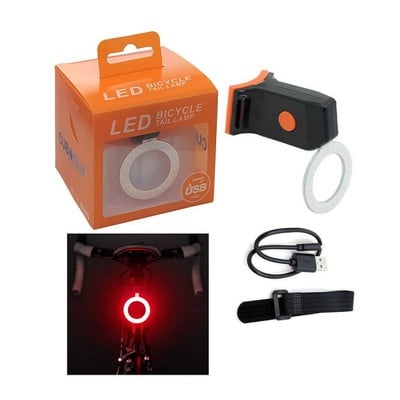 Rear Bicycle Lamp With A Circle Shape And 3 Progra