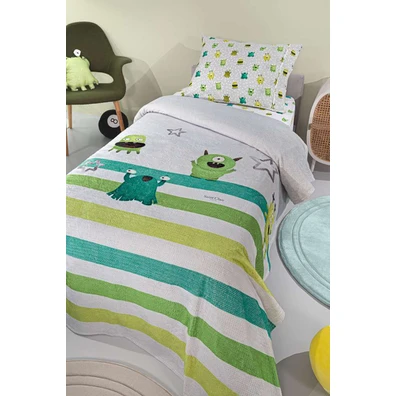 Κουβέρτα Ultrasoft Monsters Lime 160x220 Saint Cla