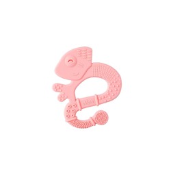 Chicco Super Soft Iguana-Shaped Silicone Teething Ring Pink 2m+ 1pc