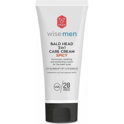 WISE Men Bald Head 3 in 1 Care Cream Spicy Αντιηλιακή, Καταπραϋντική & Προστατευτική Κρέμα Για Το Δέρμα Της Κεφαλής 100ml