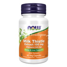 Now Milk Thistle Extract 150mg (Silymarin 120mg) - Συκώτι, 60 veg. caps