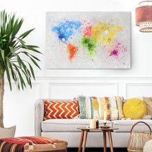 World map painting