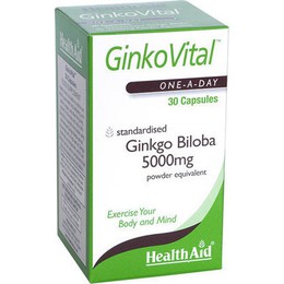 Health Aid Ginko Vital 5000mg (Πρώην Ginko Biloba), 30 caps