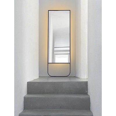 Καθρέπτης μεταλλικός μπάνιου τοίχου με led, 55x180