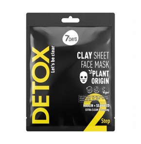 7Days Clay Sheet Face Mask Detox Step 2-Μάσκα Αποτ