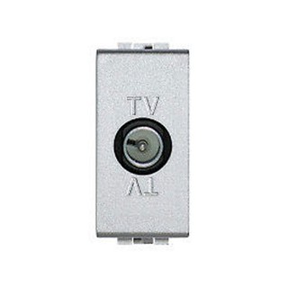Livinglight Πρίζα TV Απλή Γκρι NT4202D