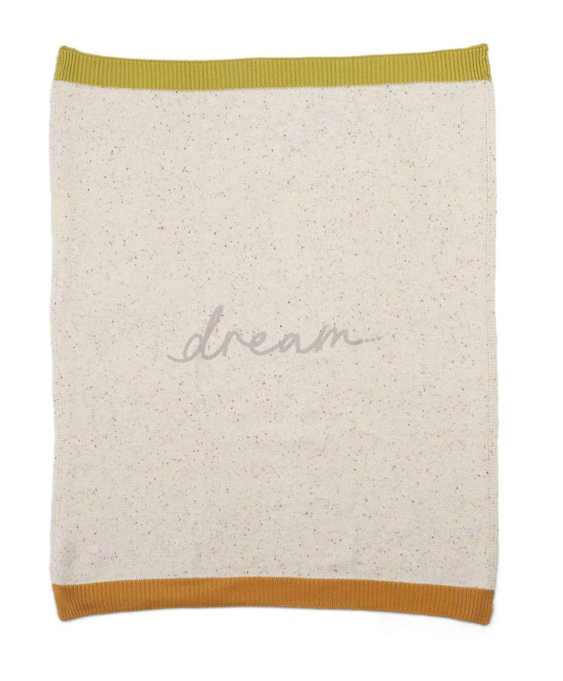 Mamas & Papas Knitted Blanket Dream Slogan Multi 