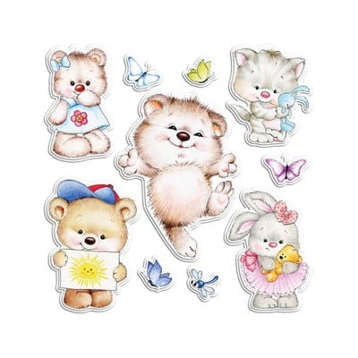 Children'S Stickers Tender Animals Foamy Wall L