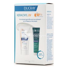 Ducray Σετ Keracnyl - UV Fluid Anti-Imperfections SPF50+ - Αντηλιακή Κρέμα Για Δέρμα με Τάση Ακμής, 50ml & ΔΩΡΟ Foaming Gel - Αφρός Καθαρισμού για Λιπαρό Δέρμα, 40ml