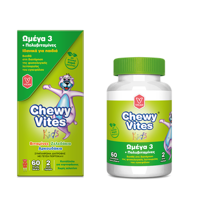 Vican Chewy Vites Kids Ωμέγα 3 + Πολυβιταμίνες Ζελ