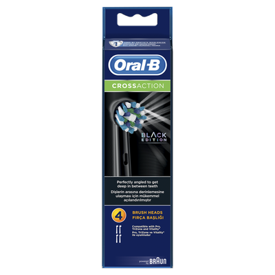 Oral-B Cross Action Black Ανταλλακτικά για Ηλεκτρι