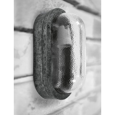 Brass Oval Bulkhead Light In Stannum No44Ap 60W E2