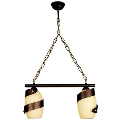 Pendant Rail Light 2/L Honey Glass Rust 2X27 2X27 