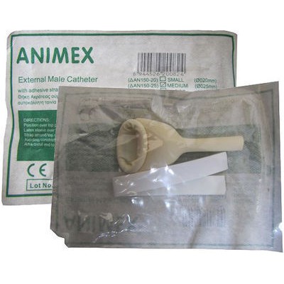  ANIMEX Θήκη Ακράτειας Ούρων Με Αυτοκόλλητη Ταινία 0,35MM XL