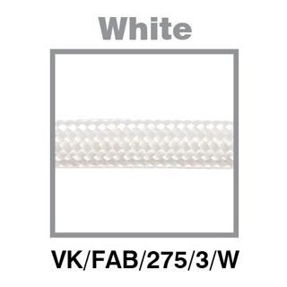 Καλώδιο Υφασμάτινο,Στρόγγυλο 2x0.75,3m Λευκό VK-FA