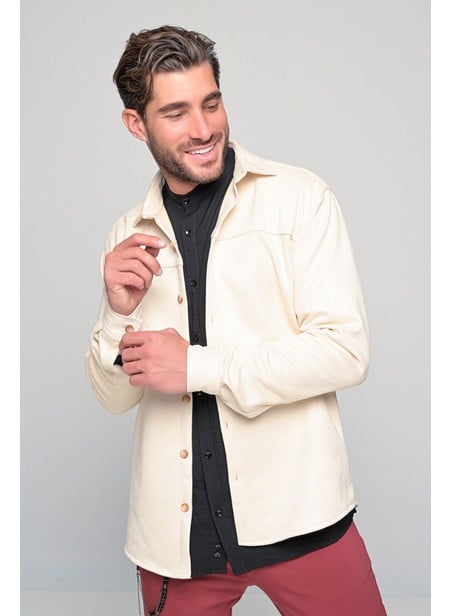 Ben tailor alcantara shirt - beige