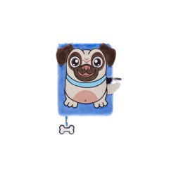 Fringoo Plush Notebook Pug Dog Παιδικό Βελούδινο Ημερολόγιο 1 τεμάχιο