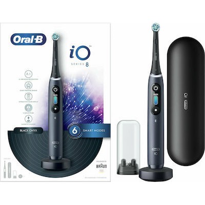 ORAL-B Ηλεκτρική Οδοντόβουρτσα iO Series 8 Magnetic Black Onyx Νέας Τεχνολογίας Με Χρονομετρητή & Αισθητήρα Πίεσης Σε Μαύρο Χρώμα