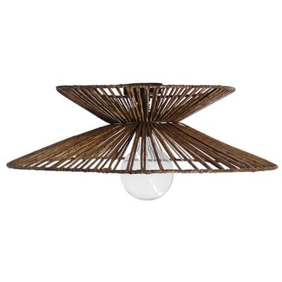 Ceiling Light 1xE27 Double Conical Bamboo D40-D60