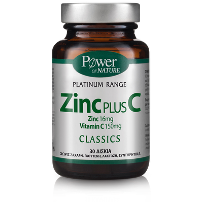 POWER HEALTH Classics Platinum Zinc 15mg Plus Vitamin C 150mg 30tabs