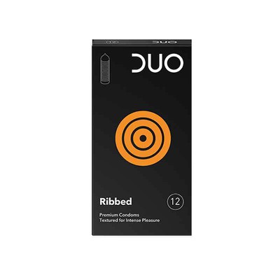 DUO - Ribbed - Προφυλακτικά με Ραβδώσεις - 6τμχ