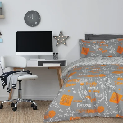 Das Kids σετ Σεντονια Μονα 4941 Grey, Orange 170x2