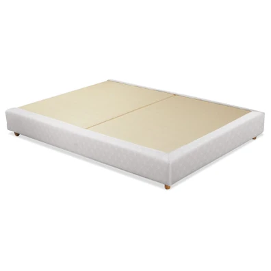 Wooden Double Bed with Μetal Design/Mocha