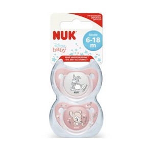 Nuk Disney Bambi 6-18 Months Silicone Soother, 2pc