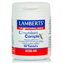 Lamberts CHROMIUM Complex 200μg - Διαβήτης, 60tabs (8236-60)