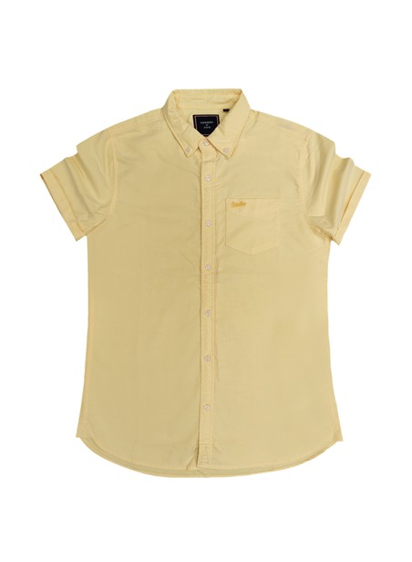 SUPERDRY YELLOW VINTAGE OXFORD S/S SHIRT - 5FI