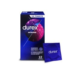 Durex Προφυλακτικά Με Κουκίδες Ραβδώσεις & Διεγερτικό Τζελ Intense Κανονική Εφαρμογή 12 τεμάχια