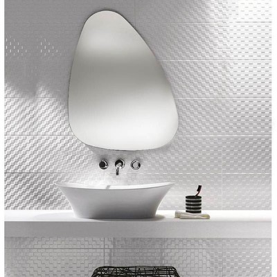 Καθρέπτης μπάνιου τοίχου σε σχήμα βότσαλου 60x80
