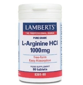 Lamberts L-Arginine HCl 1000mg Αμινοξύ για Καλή Κα