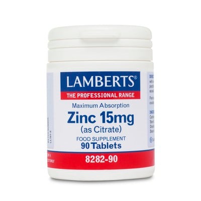 Lamberts Zinc 15mg (Citrate) 90tabs