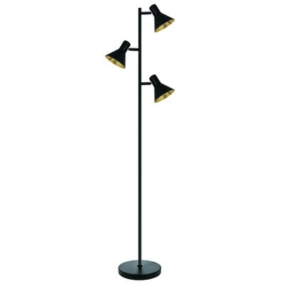 Floor Lamp Harvey 3Xe14 Black With Gold