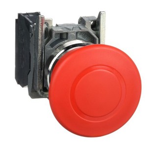 Button Head Emergency Stop with Latching Red XB4BT