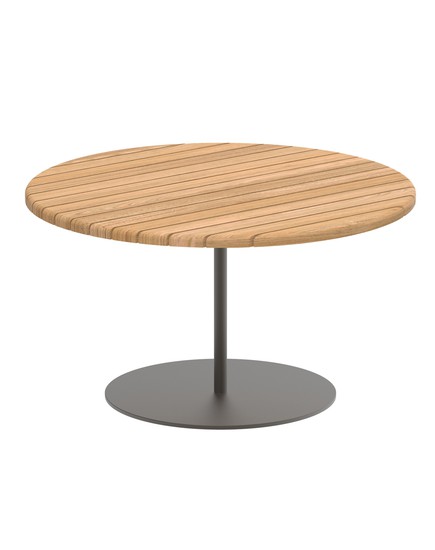 BUTLER SIDE TABLE WITH TEAK TOP D75xH40cm