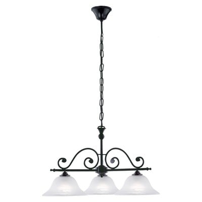 Pendant Light Murcia Black With Alabaster 3Xe27