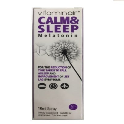 MEDICAIR Vitaminair Calm & Sleep Melatonin Spray Κατάλληλο Για Την Έλευσης Του Ύπνου & Βελτίωση Του Βιολογικού Αποσυγχρονισμού 10ml