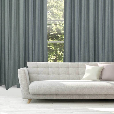 Das Home Κουρτινα με Κρικους 140χ270 2245 Γκρι Σκο