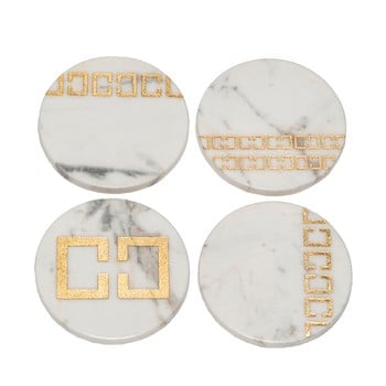 Meandros Marble Coaster- Set of 4